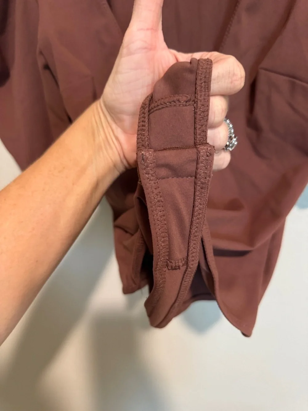 Free People Dusky Mauve Puff-Sleeve V-Neck Bodysuit